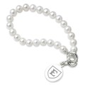 East Tennessee State University Pearl Bracelet with Sterling Silver Charm - Image 1
