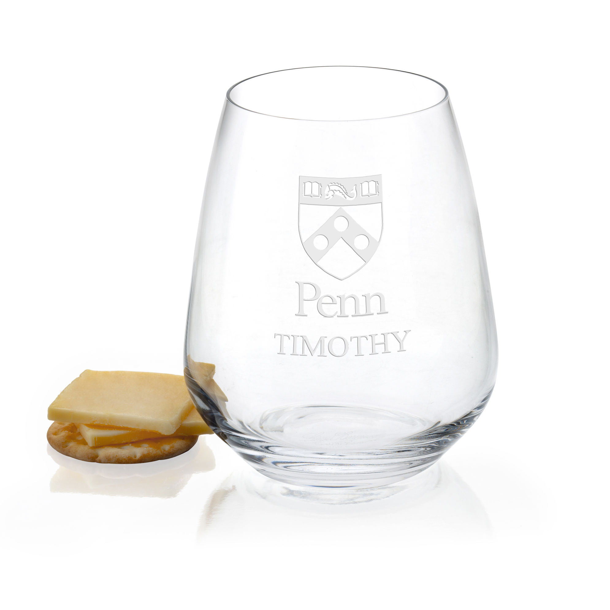 University of Pennsylvania Stemless Wine Glasses - Set of 4