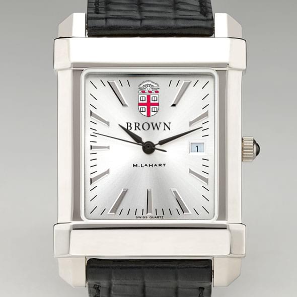Brown Men's Collegiate Watch with Leather Strap