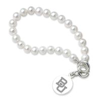 Baylor Pearl Bracelet with Sterling Silver Charm