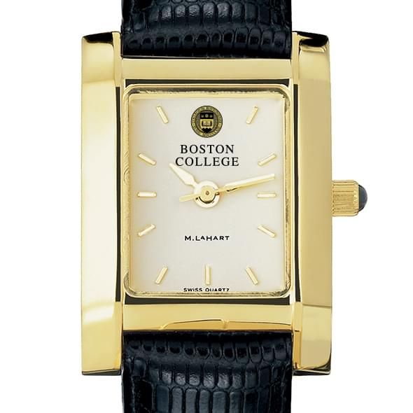 Boston College Women's Gold Quad Watch with Leather Strap