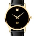 University of Notre Dame Women's Movado Gold Museum Classic Leather - Image 1