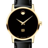 University of Notre Dame Women's Movado Gold Museum Classic Leather