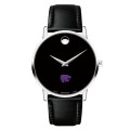 Kansas State Men's Movado Museum with Leather Strap - Image 2