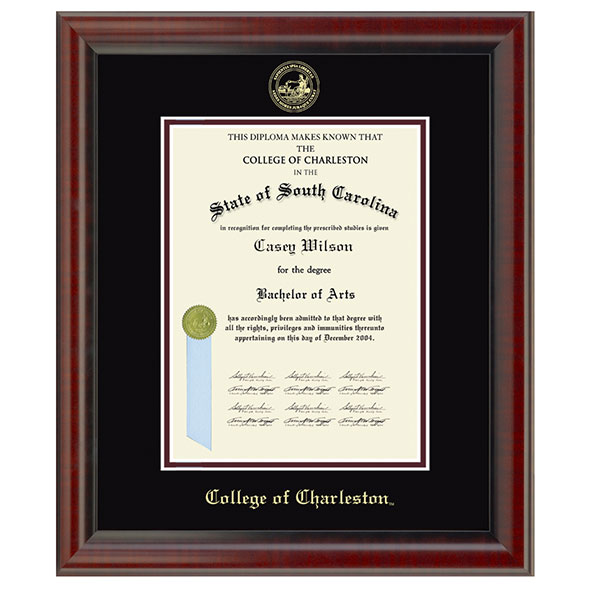 College of Charleston Diploma Frame, the Fidelitas