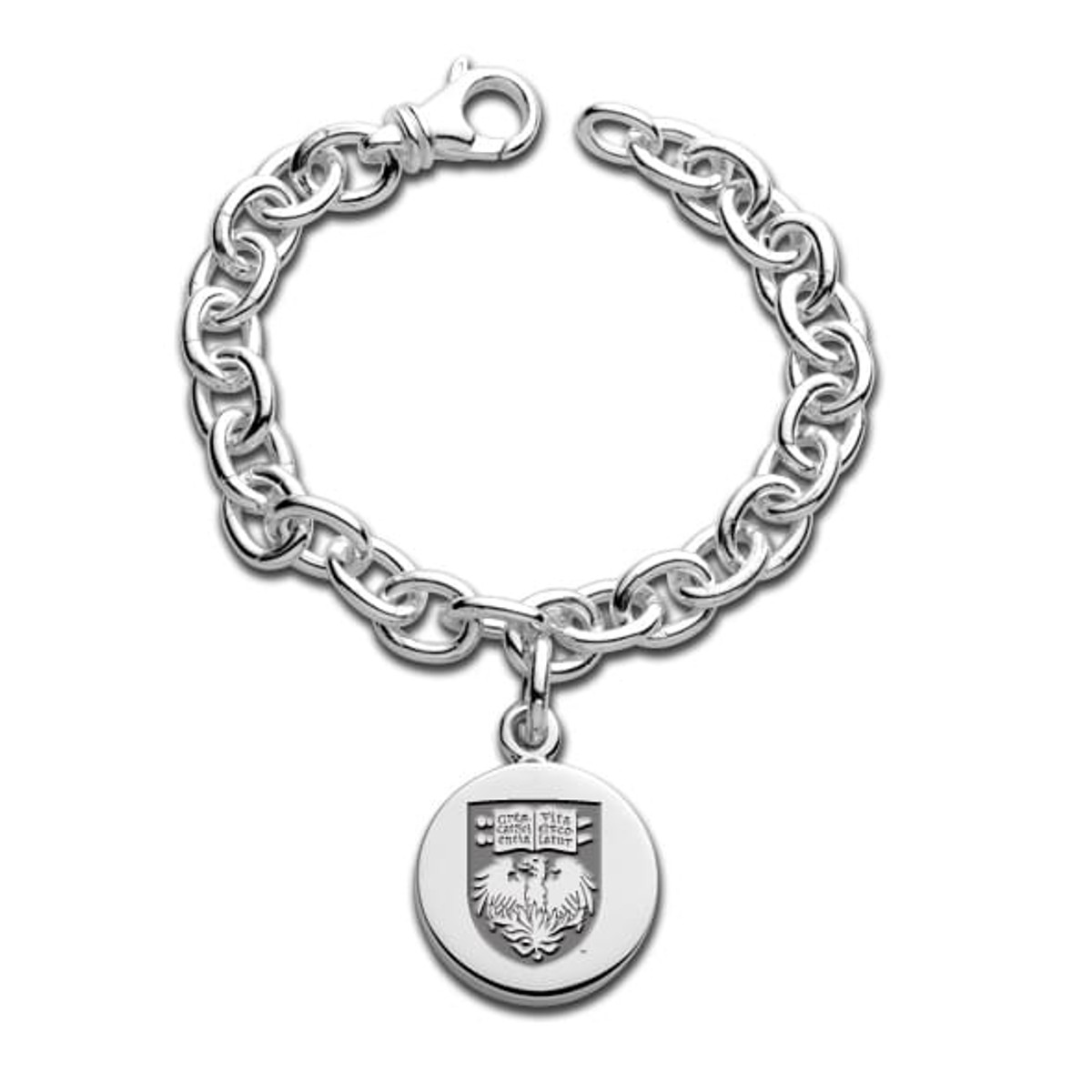 University of Chicago Sterling Silver Charm Bracelet