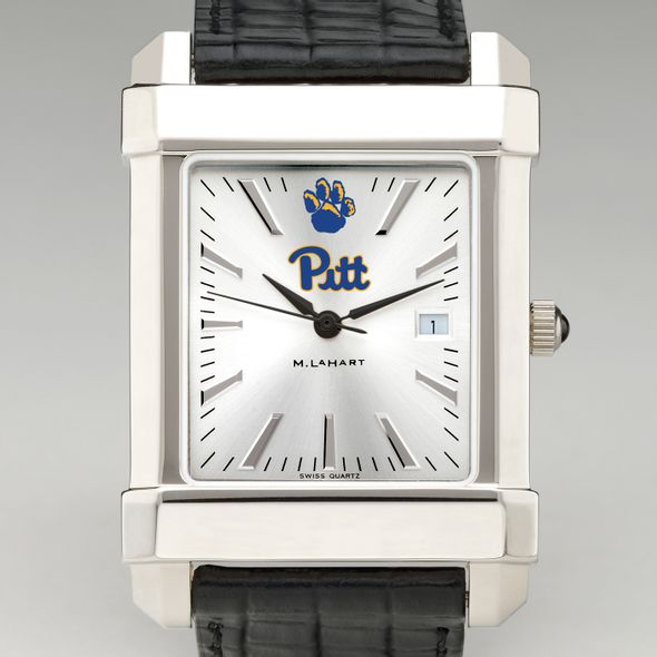 Pitt Men's Collegiate Watch with Leather Strap - Image 1