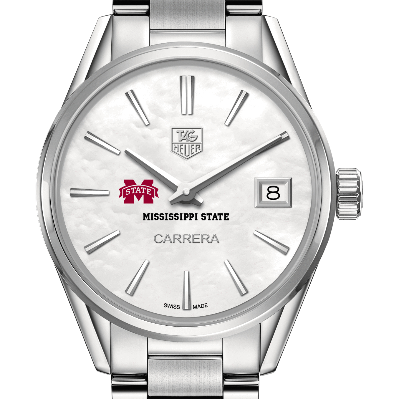 Mississippi State Women's TAG Heuer Steel Carrera with MOP Dial