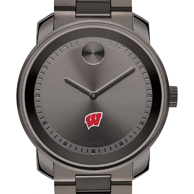 Wisconsin Men's Movado BOLD Gunmetal Grey