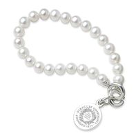Syracuse University Pearl Bracelet with Sterling Silver Charm