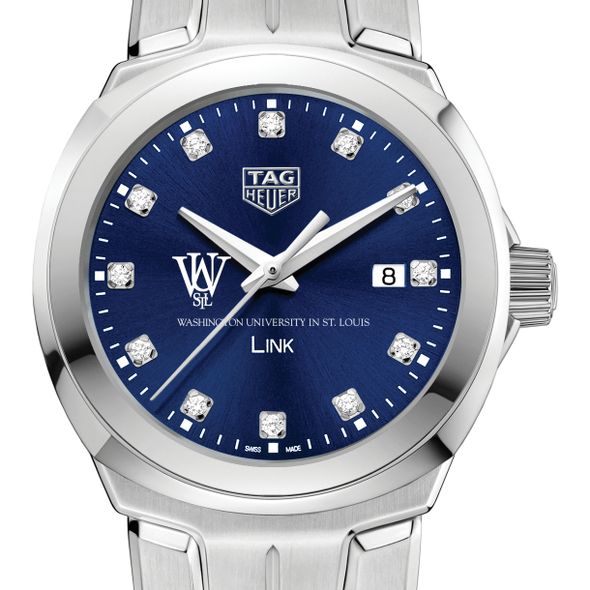 WashU Women's TAG Heuer Link with Blue Diamond Dial