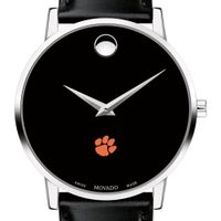 Clemson Men's Movado Museum with Leather Strap