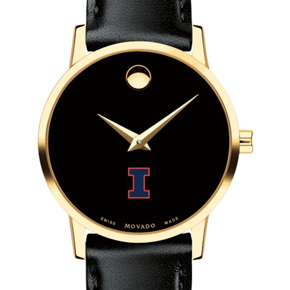 Illinois Women's Movado Gold Museum Classic Leather - Image 1