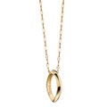 Texas A&M University Monica Rich Kosann Poesy Ring Necklace in Gold - Image 2