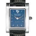 Wake Forest Women's Blue Quad Watch with Leather Strap - Image 1