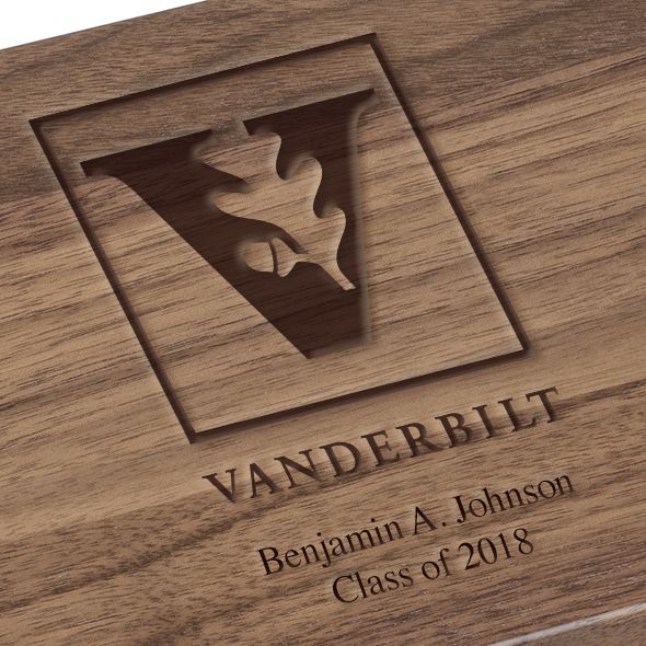 Vanderbilt University Solid Walnut Desk Box Graduation Gift