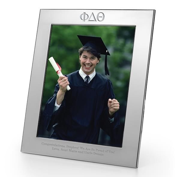 Phi Delta Theta Polished Pewter 8x10 Picture Frame - Image 1