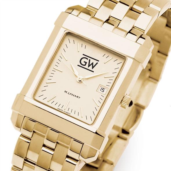 George Washington Men's Gold Quad with Bracelet