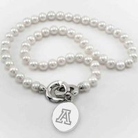 University of Arizona Pearl Necklace with Sterling Silver Charm