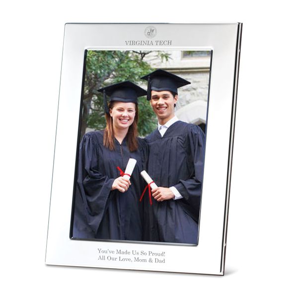 Virginia Tech Polished Pewter 5x7 Picture Frame - Image 1