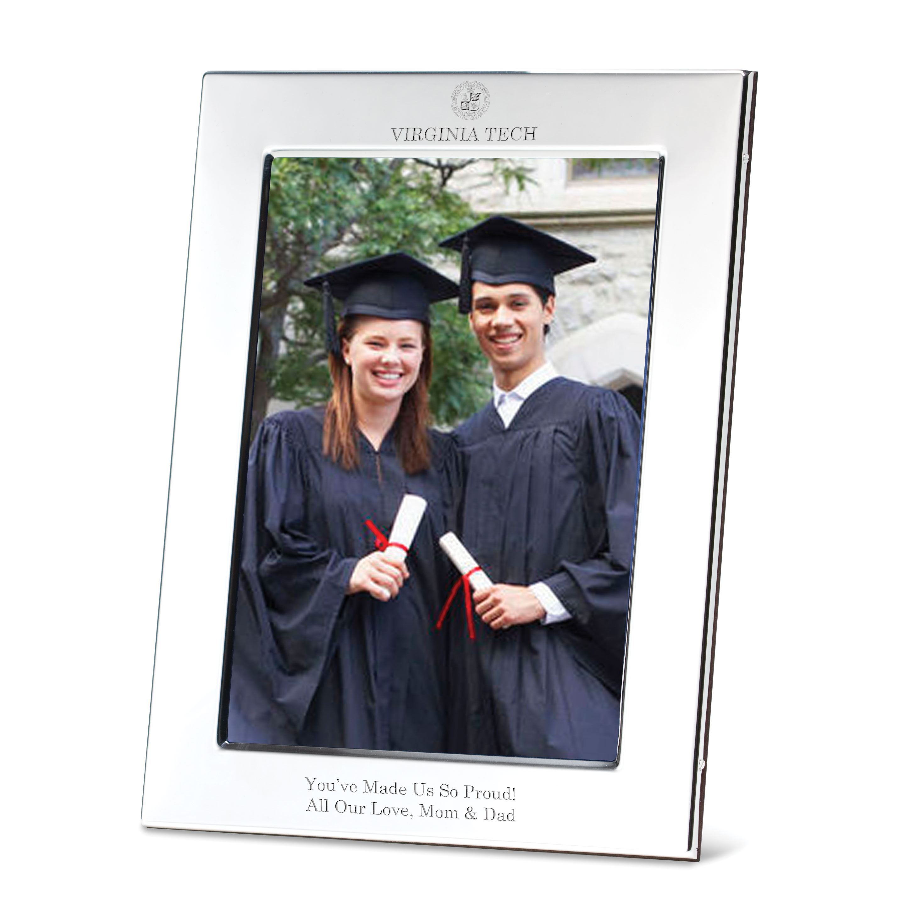 Virginia Tech Polished Pewter 5x7 Picture Frame