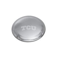 TCU Glass Dome Paperweight by Simon Pearce