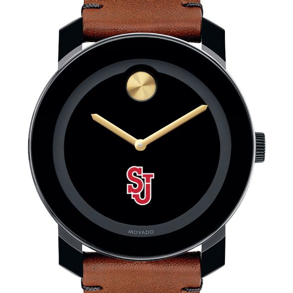 St. John's University Men's Movado BOLD with Brown Leather Strap - Image 1
