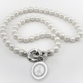 Merchant Marine Academy Pearl Necklace with Sterling Silver Charm - Image 1