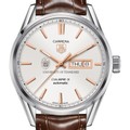 click to view University of Tennessee Men's TAG Heuer Day/Date Carrera with Silver Dial & Strap - Image 1