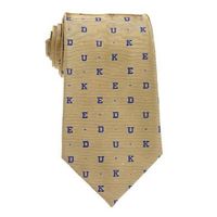 Duke University D-U-K-E Tie in Gold