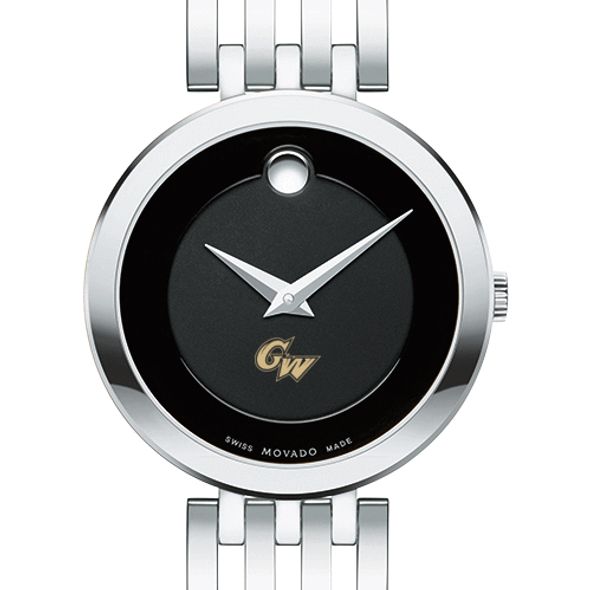 George Washington University Women's Movado Esparanza Stainless Steel Museum with Bracelet