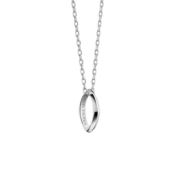 Virginia Tech Monica Rich Kosann Poesy Ring Necklace in Silver