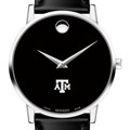 Texas A&M University Men's Movado Museum with Leather Strap - Image 1
