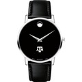 Texas A&M University Men's Movado Museum with Leather Strap - Image 2