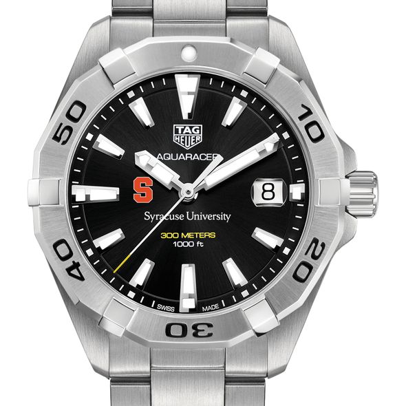 Syracuse University Men's TAG Heuer Steel Aquaracer with Black Dial