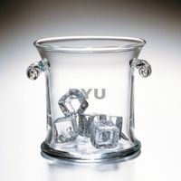 BYU Glass Ice Bucket by Simon Pearce