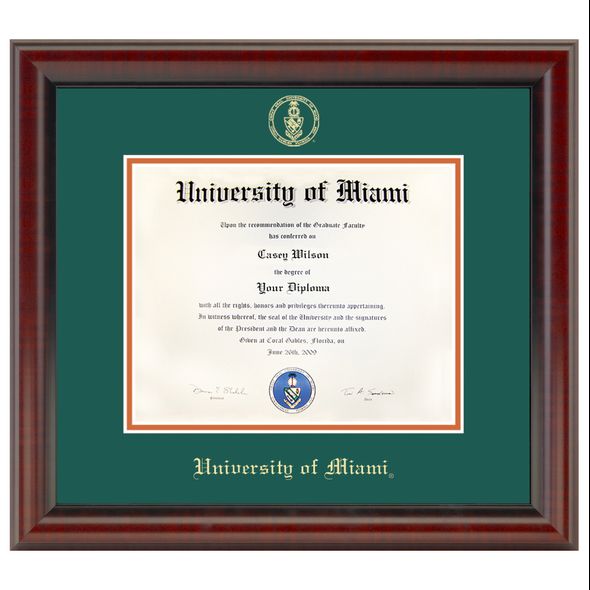 University of Miami Diploma Frame, the Fidelitas - Image 1