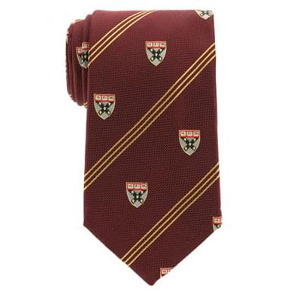 Harvard Business School Tie in Maroon with Gold