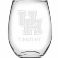 Houston Stemless Wine Glasses Made in the USA - Set of 2 - Image 2