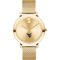 West Virginia Women's Movado Bold Gold with Mesh Bracelet - Image 2