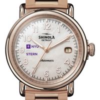 NYU Stern Shinola Watch, The Runwell Automatic 39.5mm MOP Dial