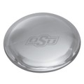 Oklahoma State University Glass Dome Paperweight by Simon Pearce - Image 2