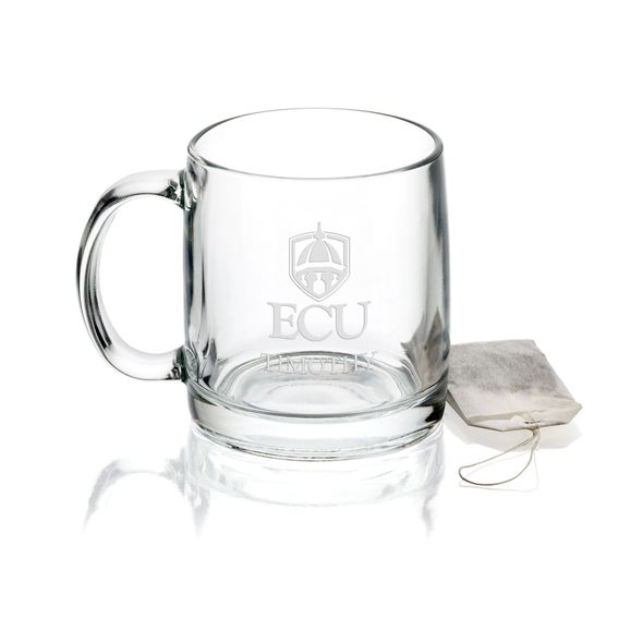 East Carolina University 13 oz Glass Coffee Mug - Image 1
