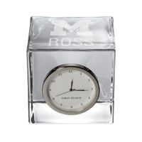 Michigan Ross Glass Desk Clock by Simon Pearce