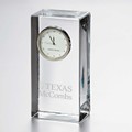 Texas McCombs Tall Glass Desk Clock by Simon Pearce - Image 1