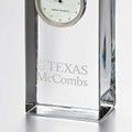 Texas McCombs Tall Glass Desk Clock by Simon Pearce - Image 2