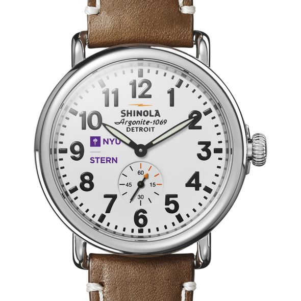 NYU Stern Shinola Watch, The Runwell 41mm White Dial - Image 1