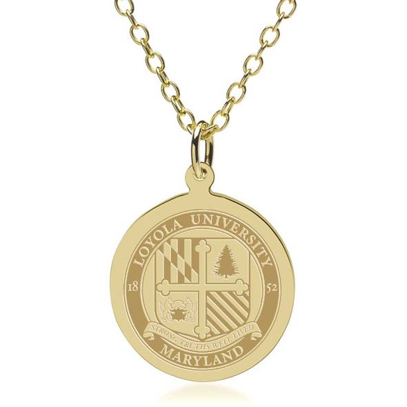 Loyola 14K Gold Pendant & Chain - Image 1