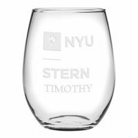NYU Stern Stemless Wine Glasses Made in the USA - Set of 2