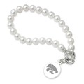 Kansas State University Pearl Bracelet with Sterling Silver Charm - Image 1